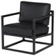 Lian Raven Leather Occasional Chair