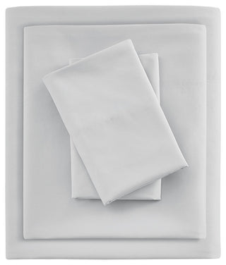 Sleep Philosophy Smart Cool Microfiber Sheet Set, Light Grey