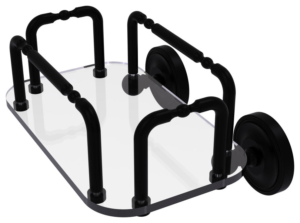 Prestige Wall Mounted Guest Towel Holder, Matte Black