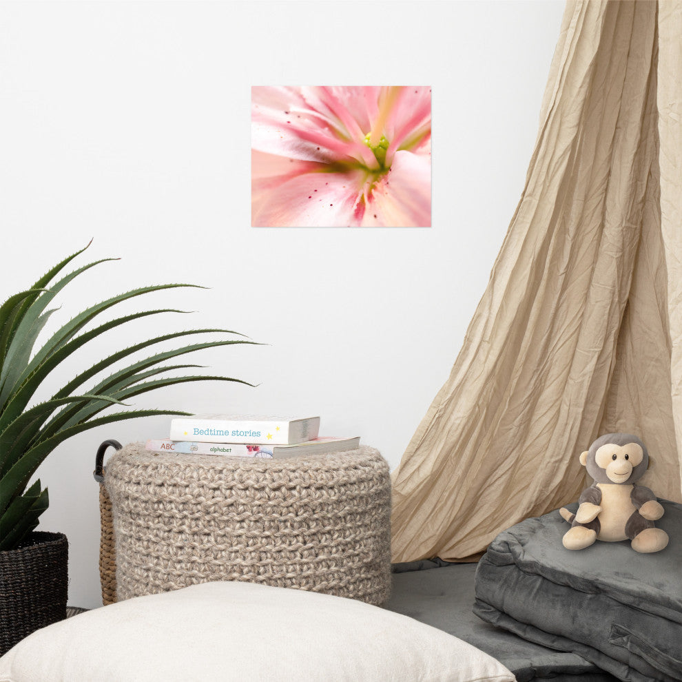 Center of the Stargazer Lily Floral Nature Photo Unframed Wall Art Print, 11" X 14"