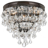 Crystorama Calypso 3 Light Chandelier in Vibrant Bronze