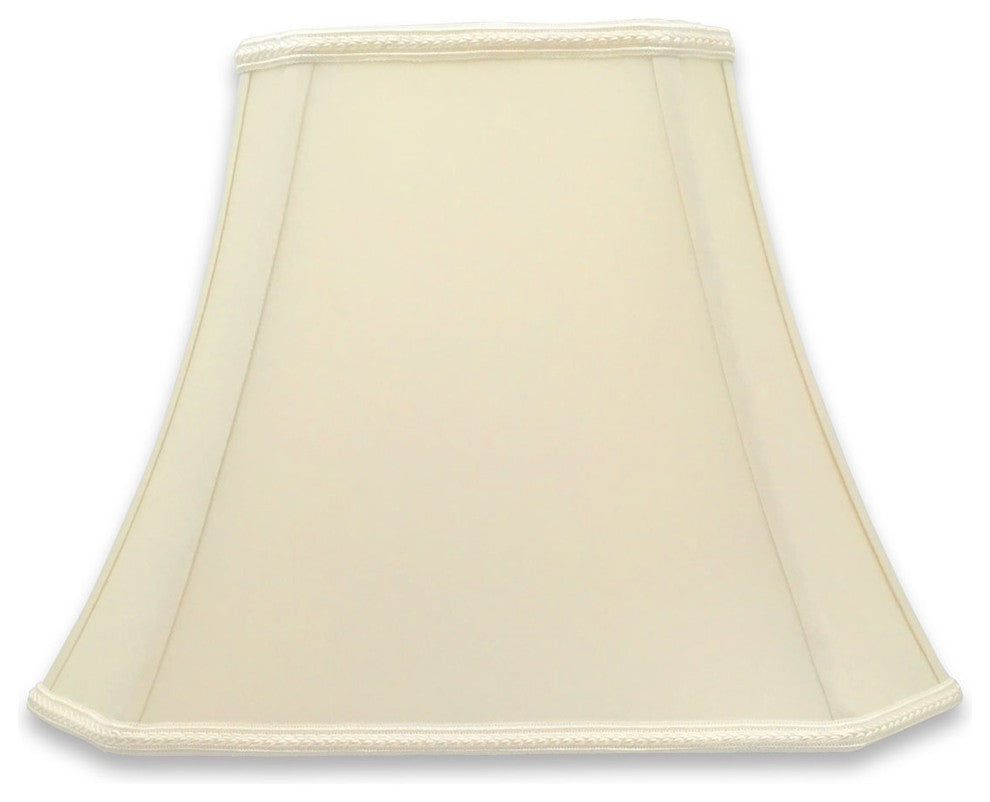 Rectangle Bell Cut Corner Designer Lamp Shade, Eggshell, Single