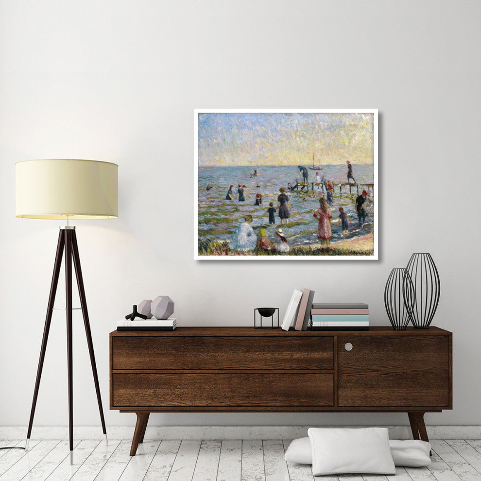 "Bathing at Bellport, Long Island, 1912" Print by William Glackens, 46"x38"