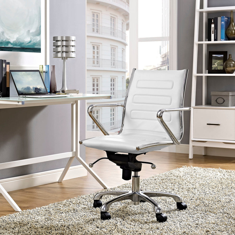 White Ascend Mid Back Office Chair