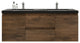 Belli 60" Double Sink Wall Mount Vanity Set, Rosewood, Matt Black Top