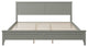 Gewnee Modern Gray Solid Wood King Platform Bed