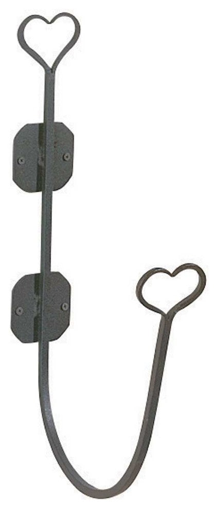 Bathroom Hose Holder Heart Black Wrought Iron |
