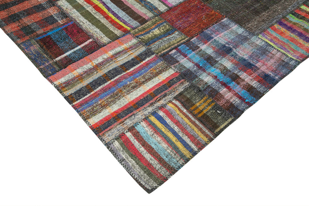 Rug N Carpet - Handmade Anatolian 10' 10'' x 13' 5'' Rustic Patchwork Kilim Rug