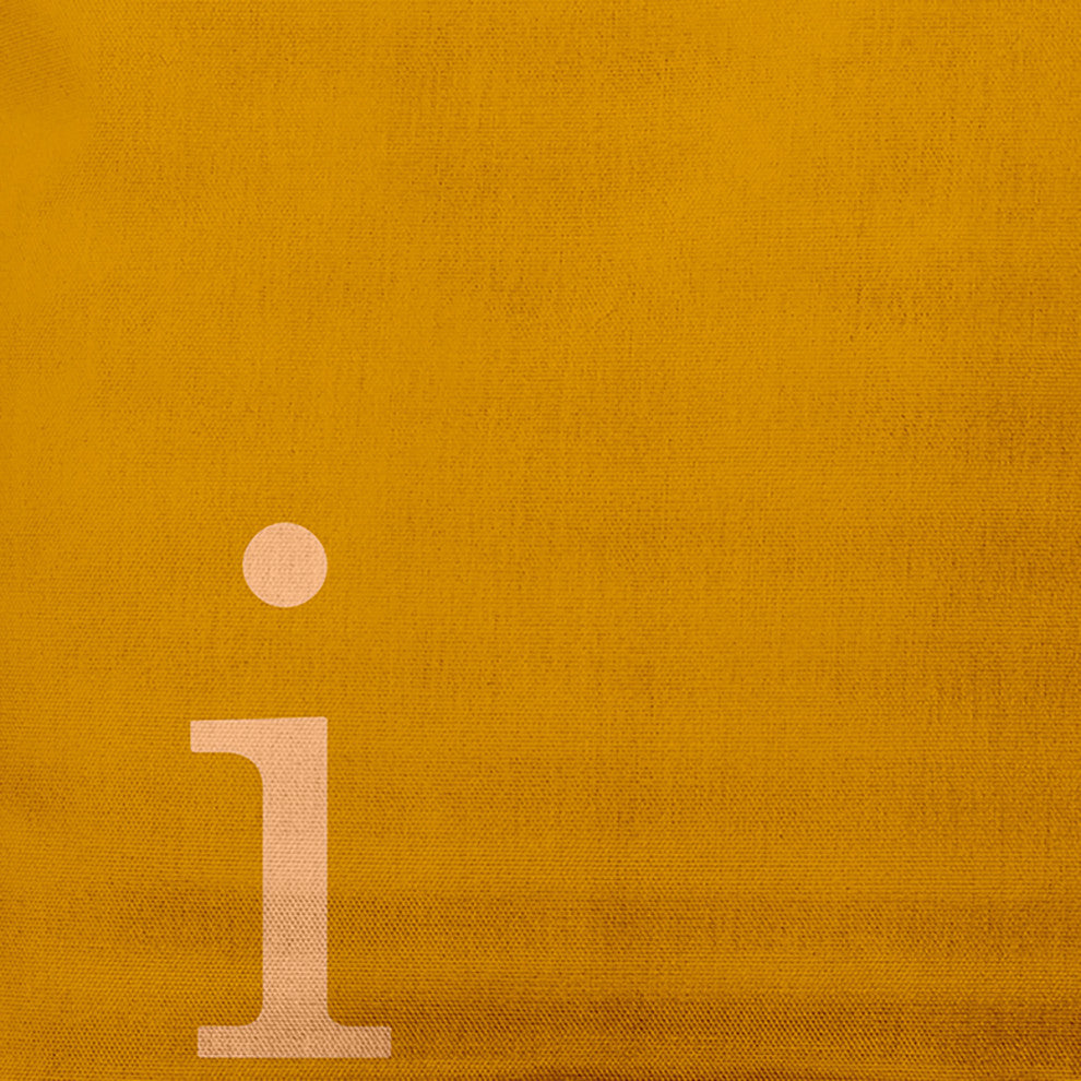 16"x16" Modern Monogram Decorative Throw Pillow, Autumn Gold
