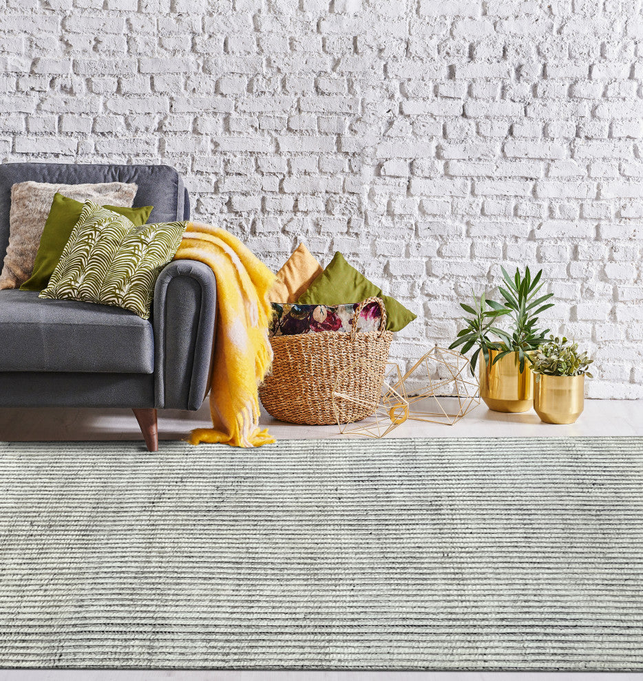 Hand-Tufted Wool Orange Contemporary Abstract Paisley Rug, 8'x10'