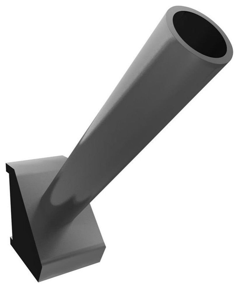 Ghent''s Aluminum 1" Maprail Flag Holder in Satin Silver