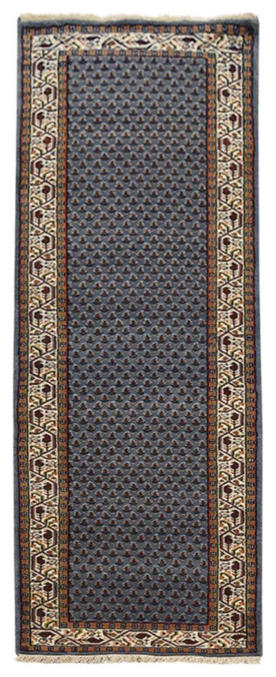 Hand Knotted Lichi Izmir Wool Area Rug Oriental Light Blue