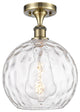 Innovations 516-1C-AB-G1215-10-LED 1 Light Semi-Flush Mount, Antique Brass
