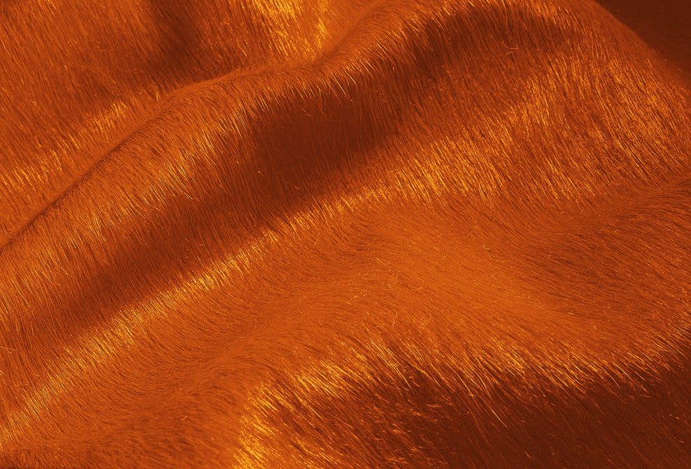 Natural Geneva Cowhide Rug, 6''x7'', Orange