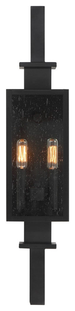 Ascott 2-Light Outdoor Wall Lantern, Matte Black