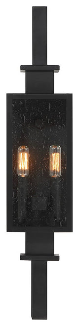 Ascott 2-Light Outdoor Wall Lantern, Matte Black