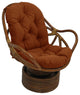 48"X24" Solid Outdoor Spun Polyester Swivel Rocker Cushion, Cinnamon
