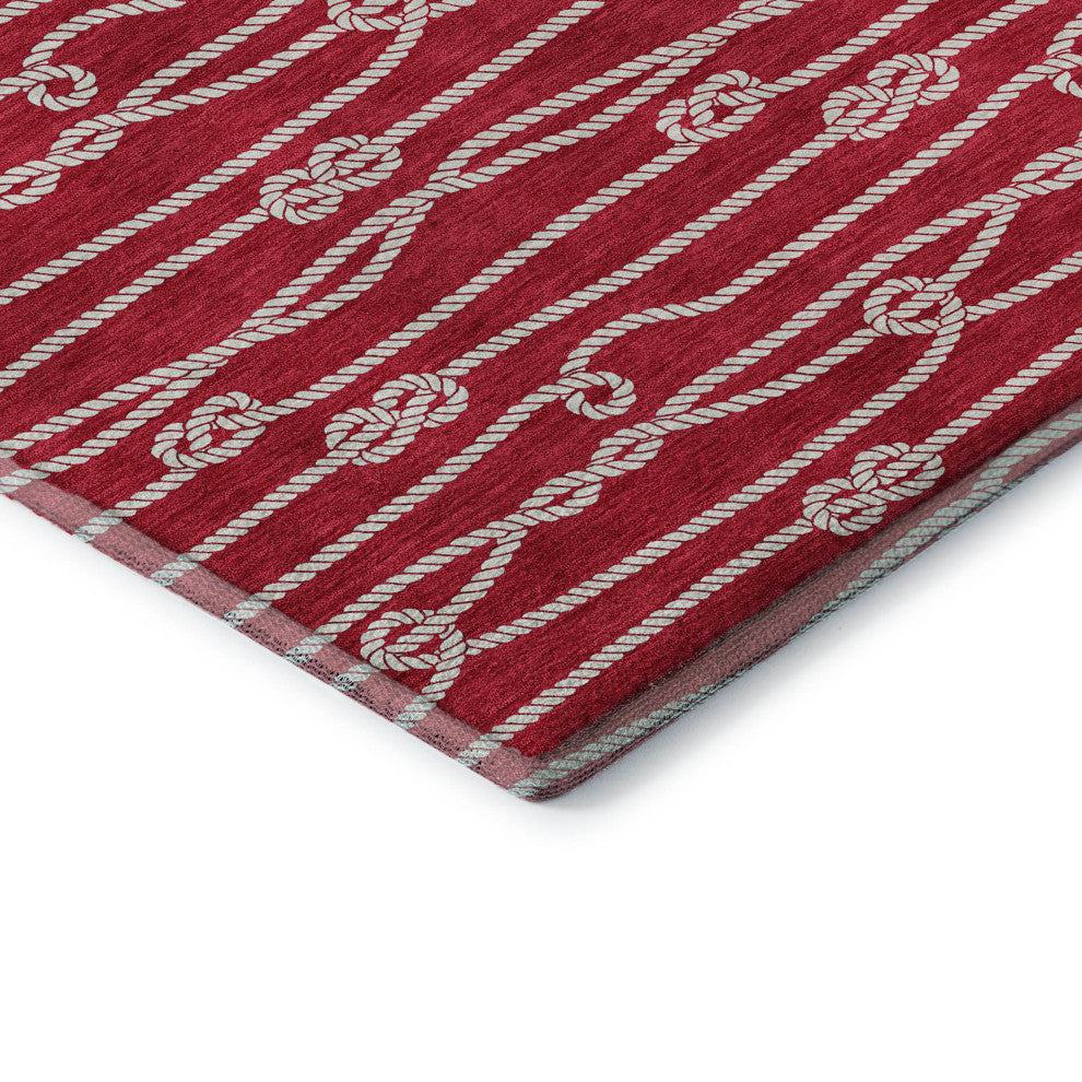 Addison Premium Washable Mayfield AMF152 Red 8' x 10' Rug