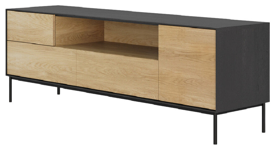Varnished Oak Media Unit  | OROA Blackbird