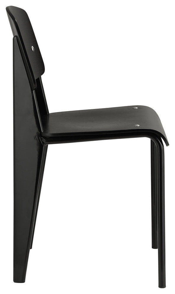 Cabin Dining Wood Side Chair, Black