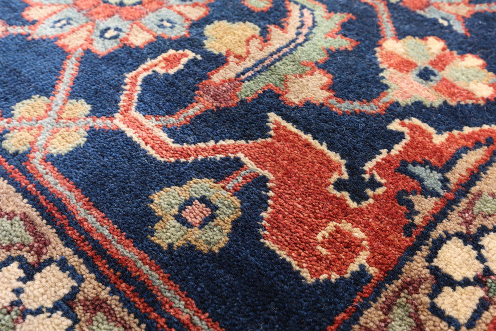 10' Square Heriz Serapi Hand Knotted Wool Rug - Q16002