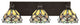 Edge 3-Light Bath Bar, Espresso Finish, 7" Grand Merlot Art Glass
