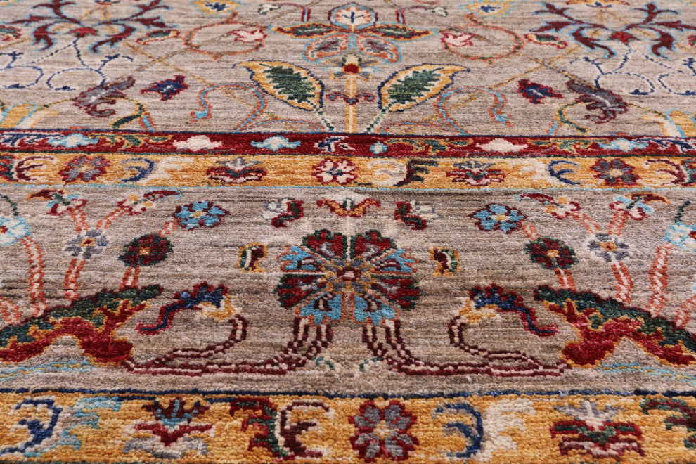 8' 1" X 11' 1" Hand Knotted Persian Tabriz Wool Rug Q7538