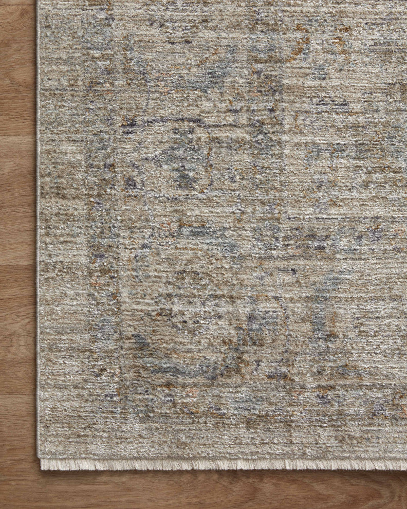 Jean Stoffer x Loloi Katherine Area Rug, Beige / Mist, 18" X 18" Sample