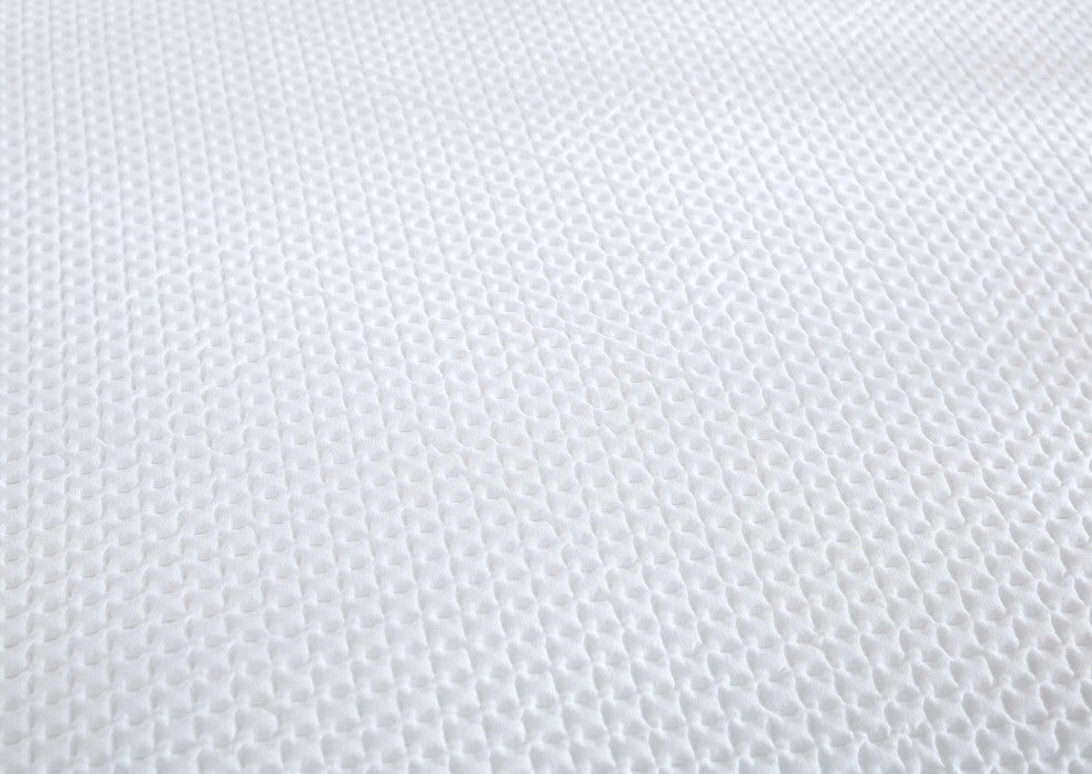 The Nesting Company Aspen 3 Piece Quilt and Pillow Sham Set - Queen - White