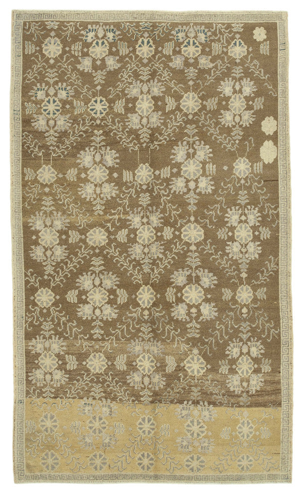 Rug N Carpet - Handmade Oriental 4' 11'' x 8' 3'' Distressed Wool Rug