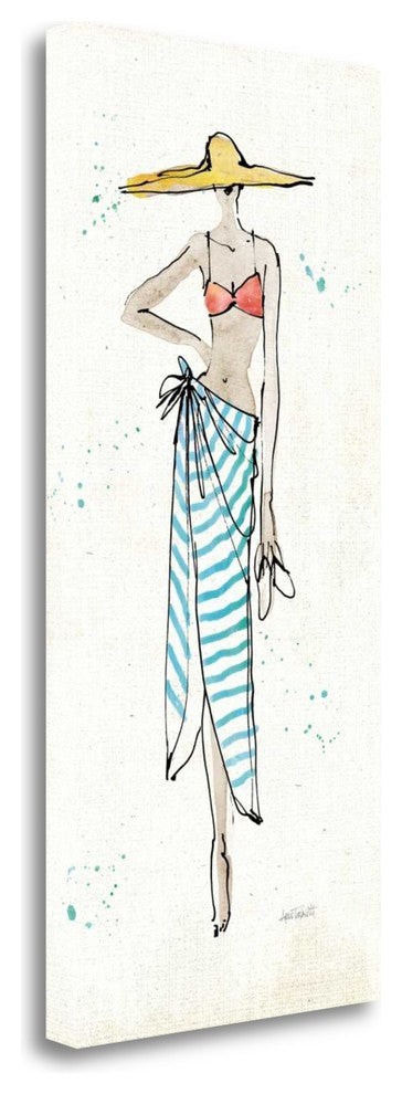 "Beach Divas III Color" By Anne Tavoletti, Giclee Print on Gallery Wrap Canvas
