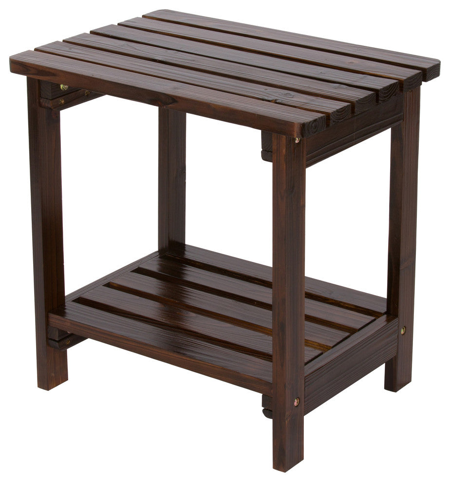 Rectangular Side Table, Burnt Brown, Small