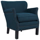 Modern Azure Key Upholstered Fabric Armchair