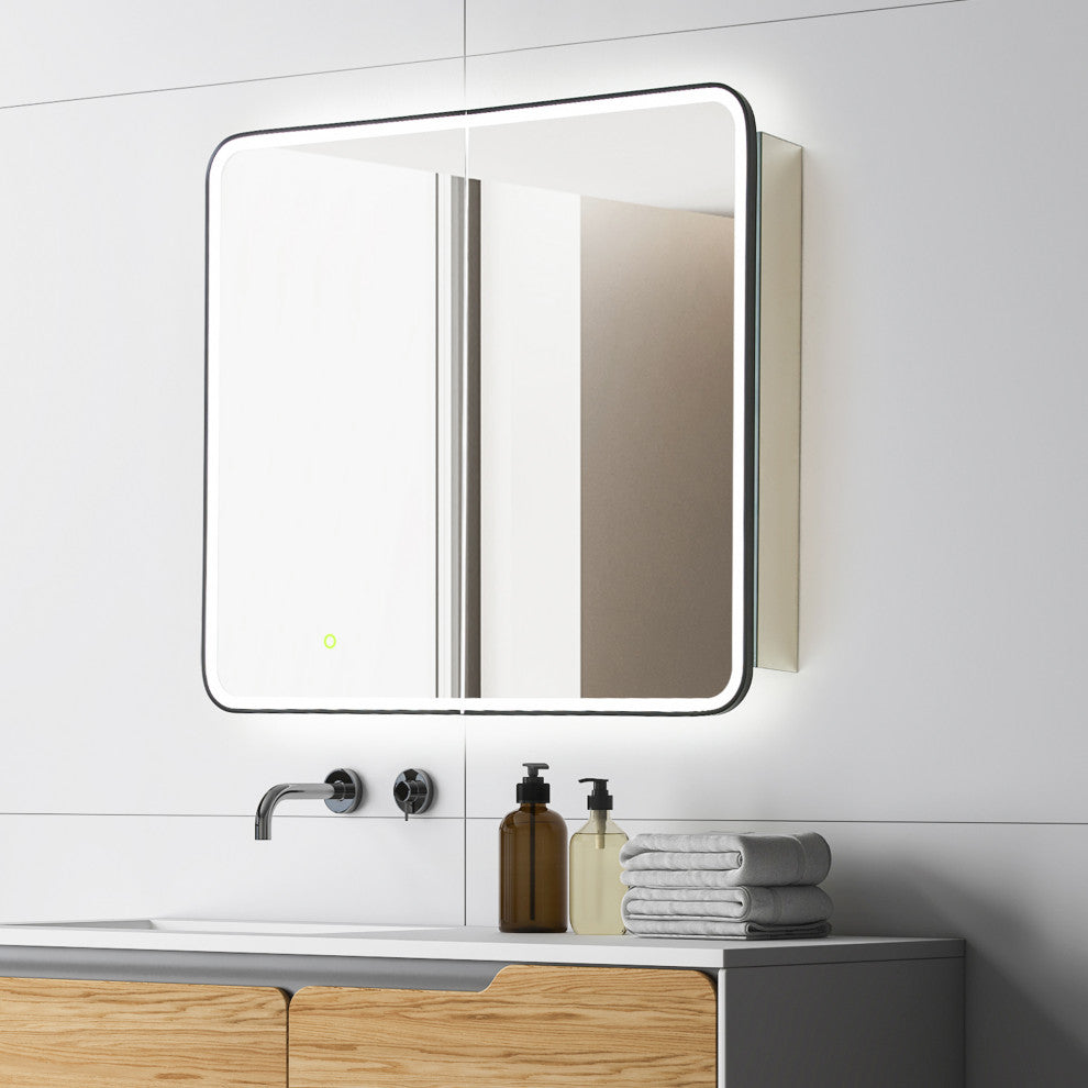 Ostaria Surface-Mount/Reccessed LED Lighted Bathroom Medicine Cabinet, 36"