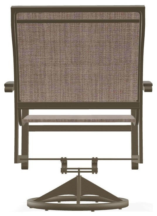 Bazza Sling Outdoor Swivel Rocker, Augustine Fennel/Beachwood
