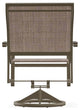 Bazza Sling Outdoor Swivel Rocker, Augustine Fennel/Beachwood
