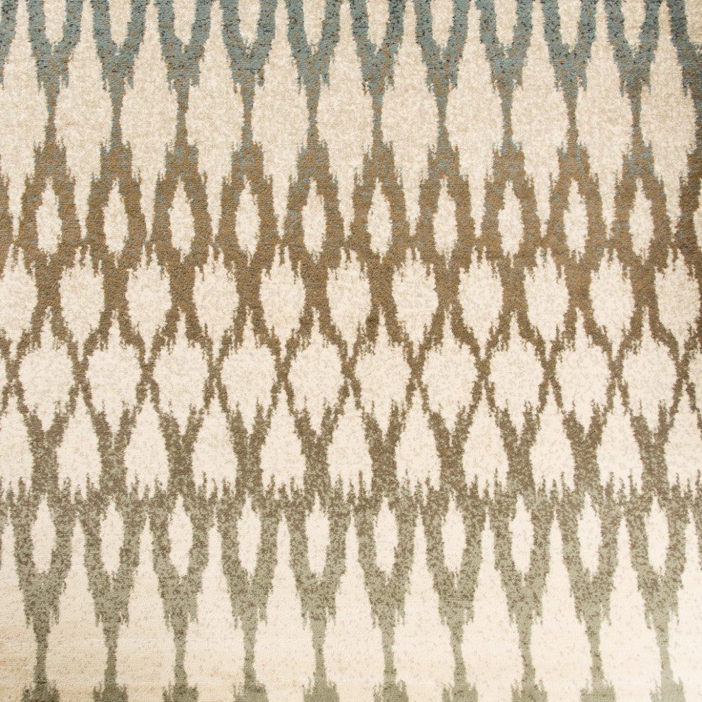 Ivory Gray Light to Dark Geometric Indoor Runner Area Rug