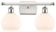 Innovations 516-2W-WPC-G121-6-LED 2 Light Vanity Light, White, Polished Chrome