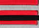 Red and Gray Living Room Area Rug, Machine Made, 2'x3'