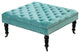 Supersoft Tuft Coffee Table Ottoman, Agate Green, 33"x33"x18"