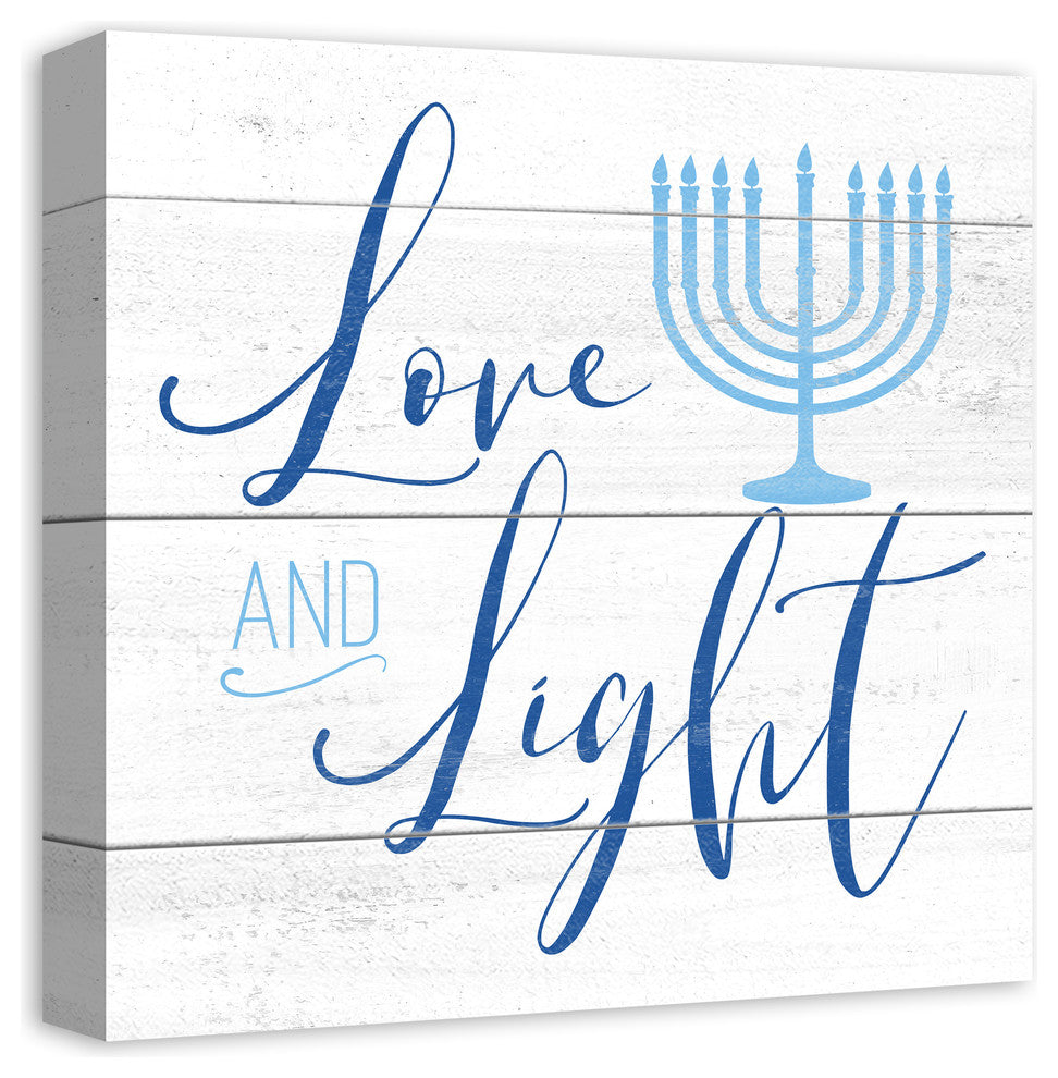 Love and Light Canvas Wall Art, 16"x16"