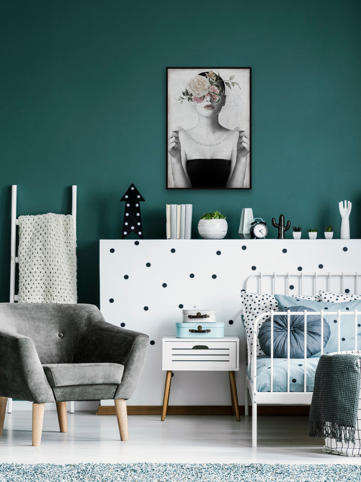 "Wear My Pearls" Floater Framed Painting Print on Canvas, 40x60