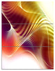 Yellow Abstract Warm Fractal Design, Abstract Wall Art Canvas, 28x36, 3 Panels