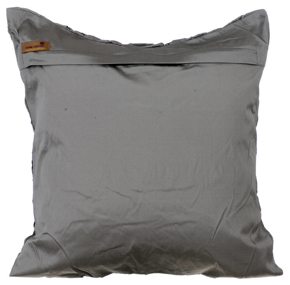 Gray Decorative Pillow Covers 18"x18" Silk, Between Spaces
