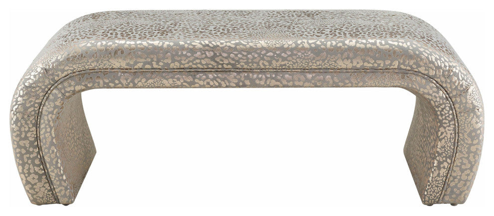 TOV Furniture Kenya Gilded Leopard Bench