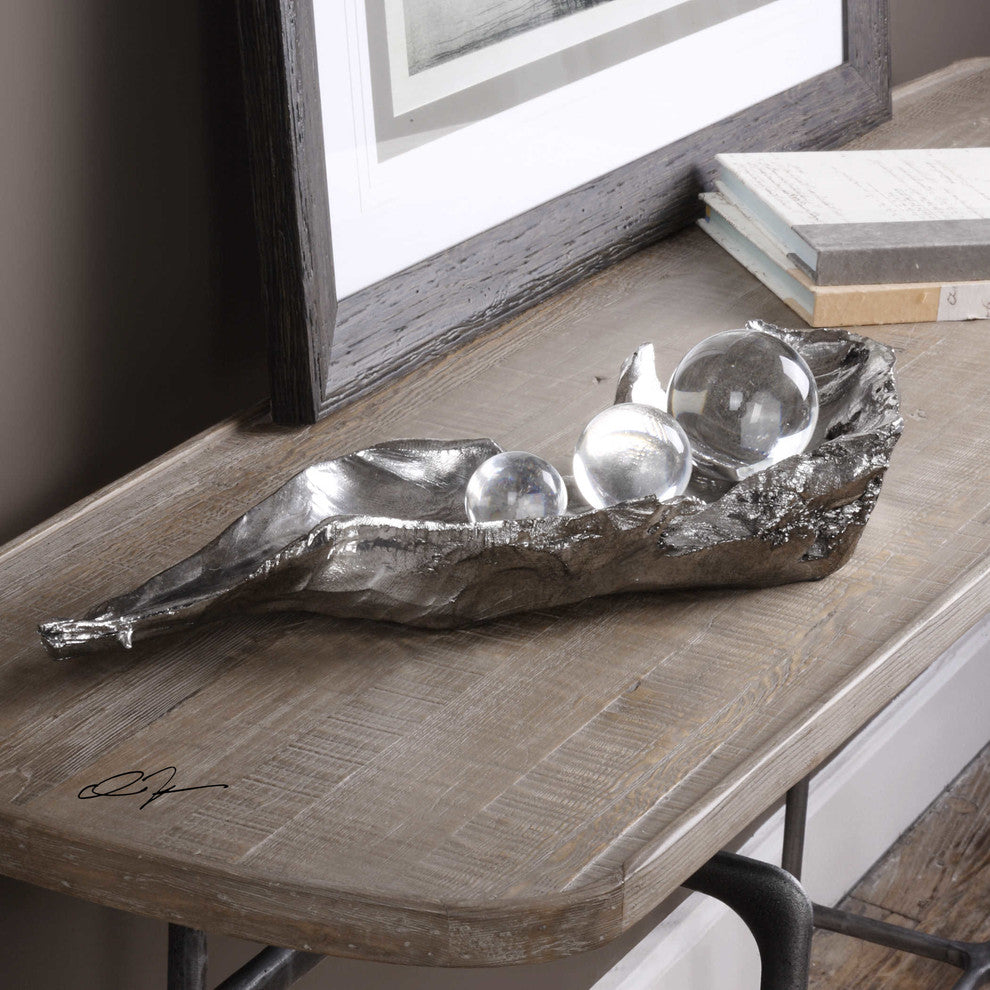 Three Peas in a Pod Metallic Sculpture Designed by Billy Moon