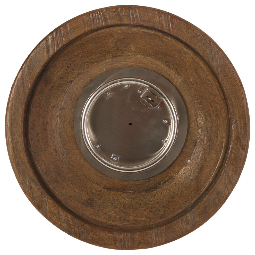 GDF Studio Muriel Outdoor 25" Concrete Round Fire Pit 40K BTU, Dark Brown