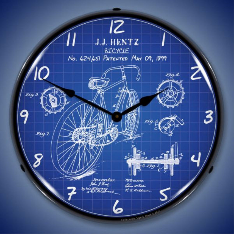 RE1508613 1899 Bicycle Patent Clock