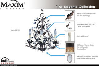 Maxim 2850 Elegante 18"W 3 Light Chandelier - Oil Rubbed Bronze