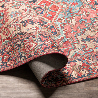 Iris IRS-2310 Traditional Red/Blue 6' Square Area Rug